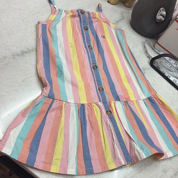 Colorful Striped Kids Dress - Picture 2 of 6
